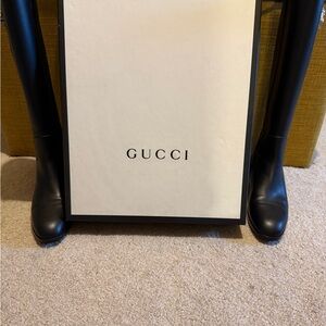 Gucci Black Over-The-Knee Leather Boots